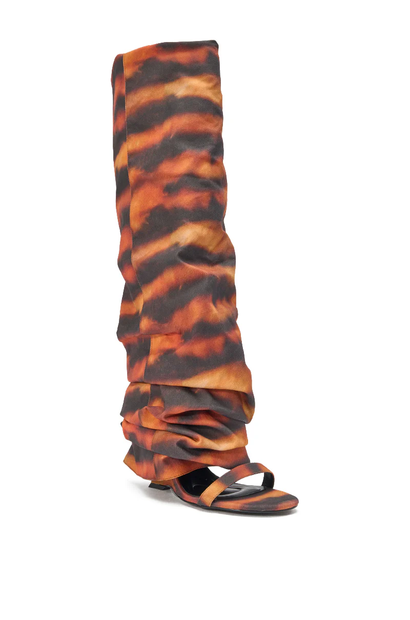 AZALEA WANG RADLEY TIGER PRINT SLOUCHY WEDGE BOOT - Image 4