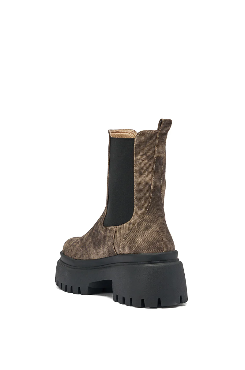 AZALEA WANG RAMPAGE BROWN DISTRESSED TWO PIECE COMBAT BOOT - Image 13