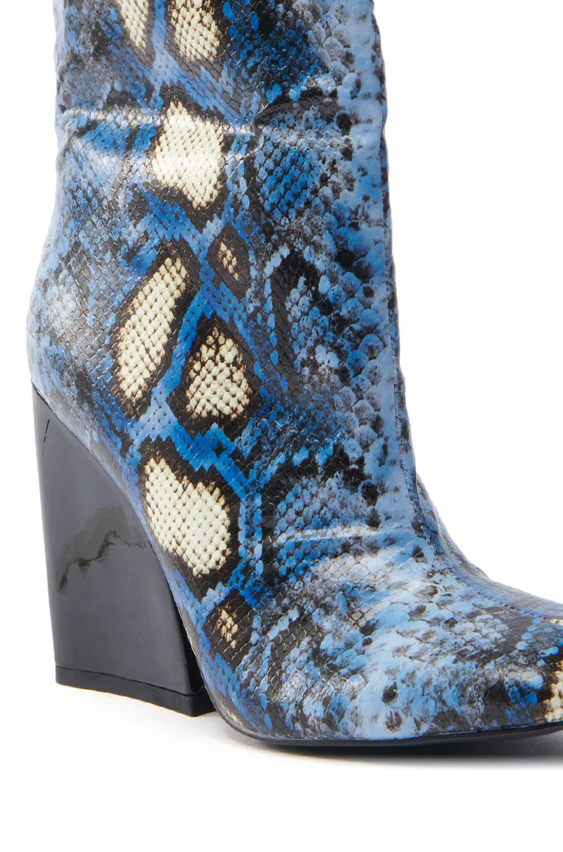 AZALEA WANG RANSOM BLUE MULTI SNAKE BOOTIE - Image 8