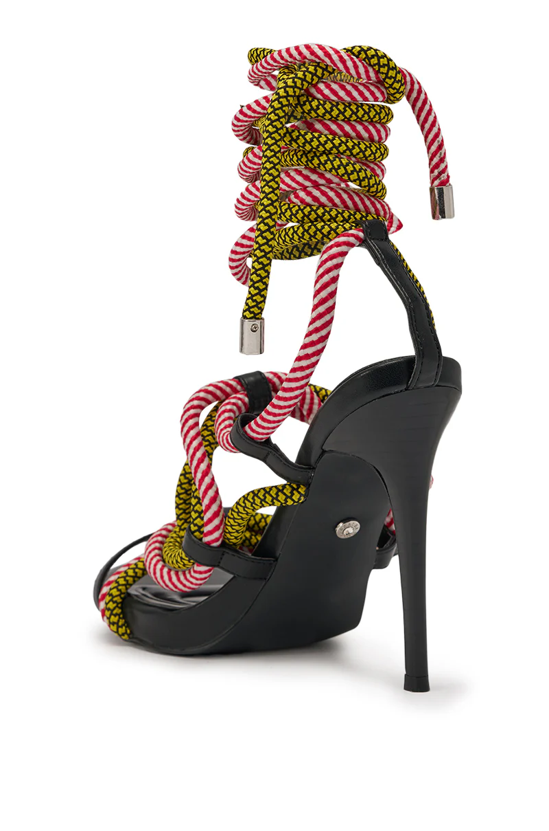 AZALEA WANG RIJN ROPE STILETTO LACE UP SANDAL - Image 6