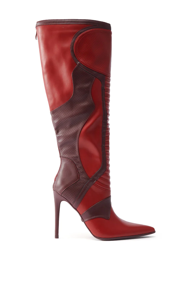 AZALEA WANG RODRIGO RED BOOT STILETTO - Image 3