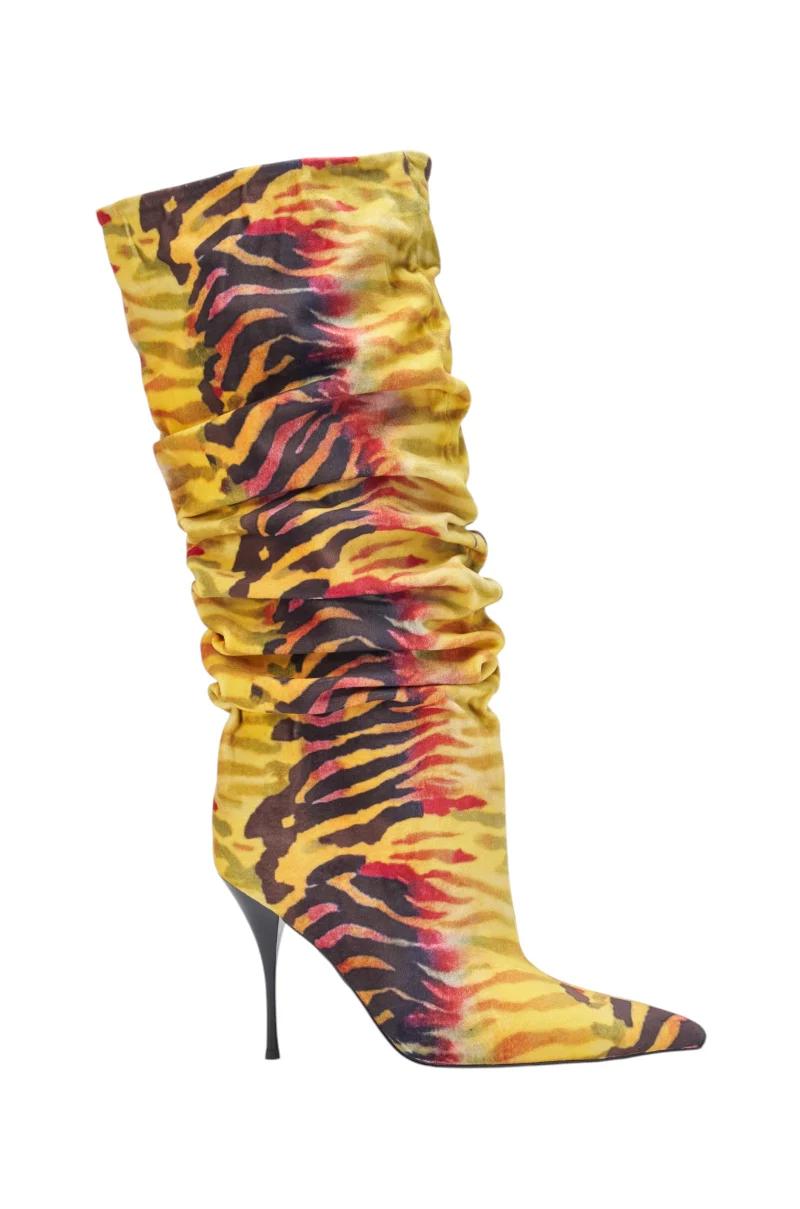 AZALEA WANG SERIOUSLY TIGER SLOUCHY STILETTO BOOT - Image 4