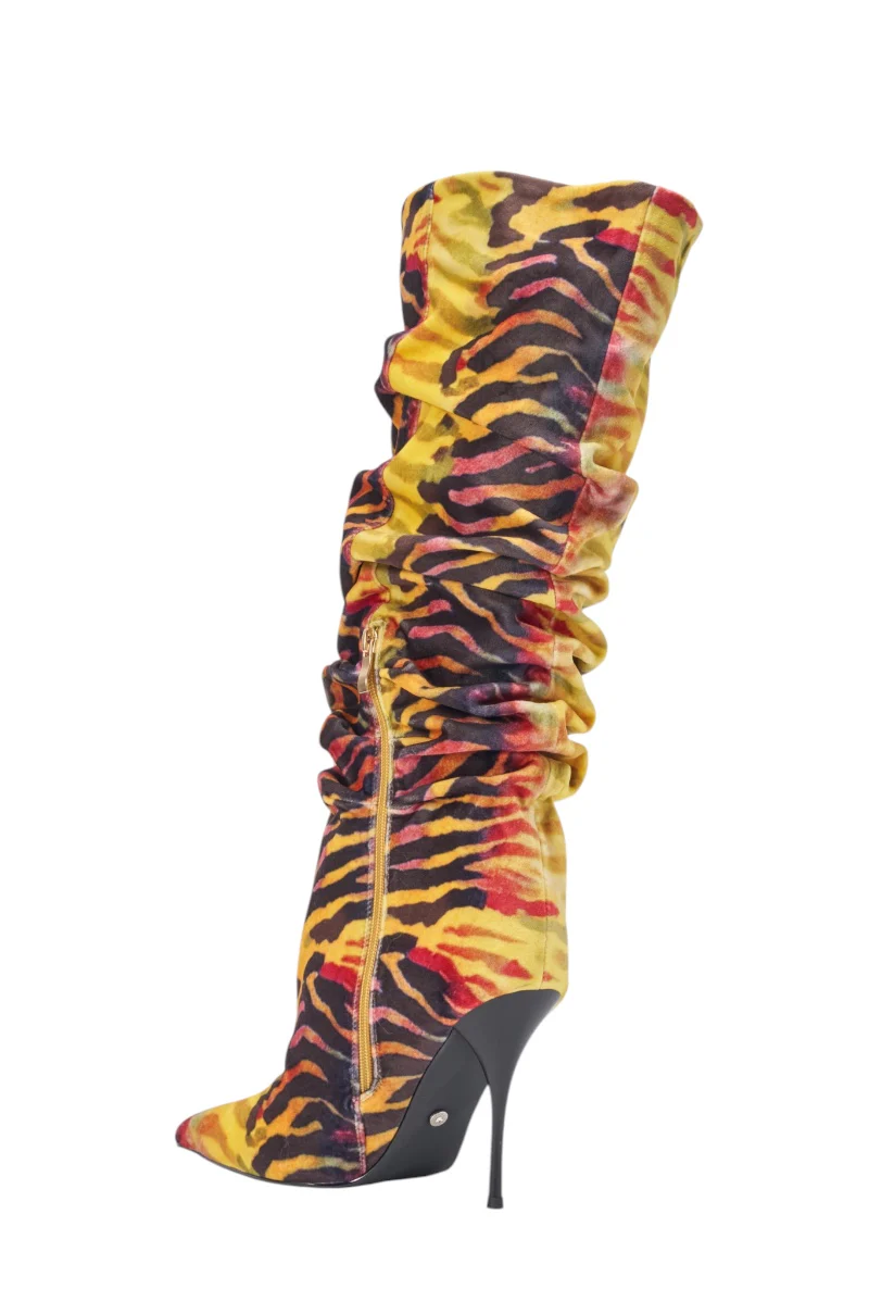 AZALEA WANG SERIOUSLY TIGER SLOUCHY STILETTO BOOT - Image 6