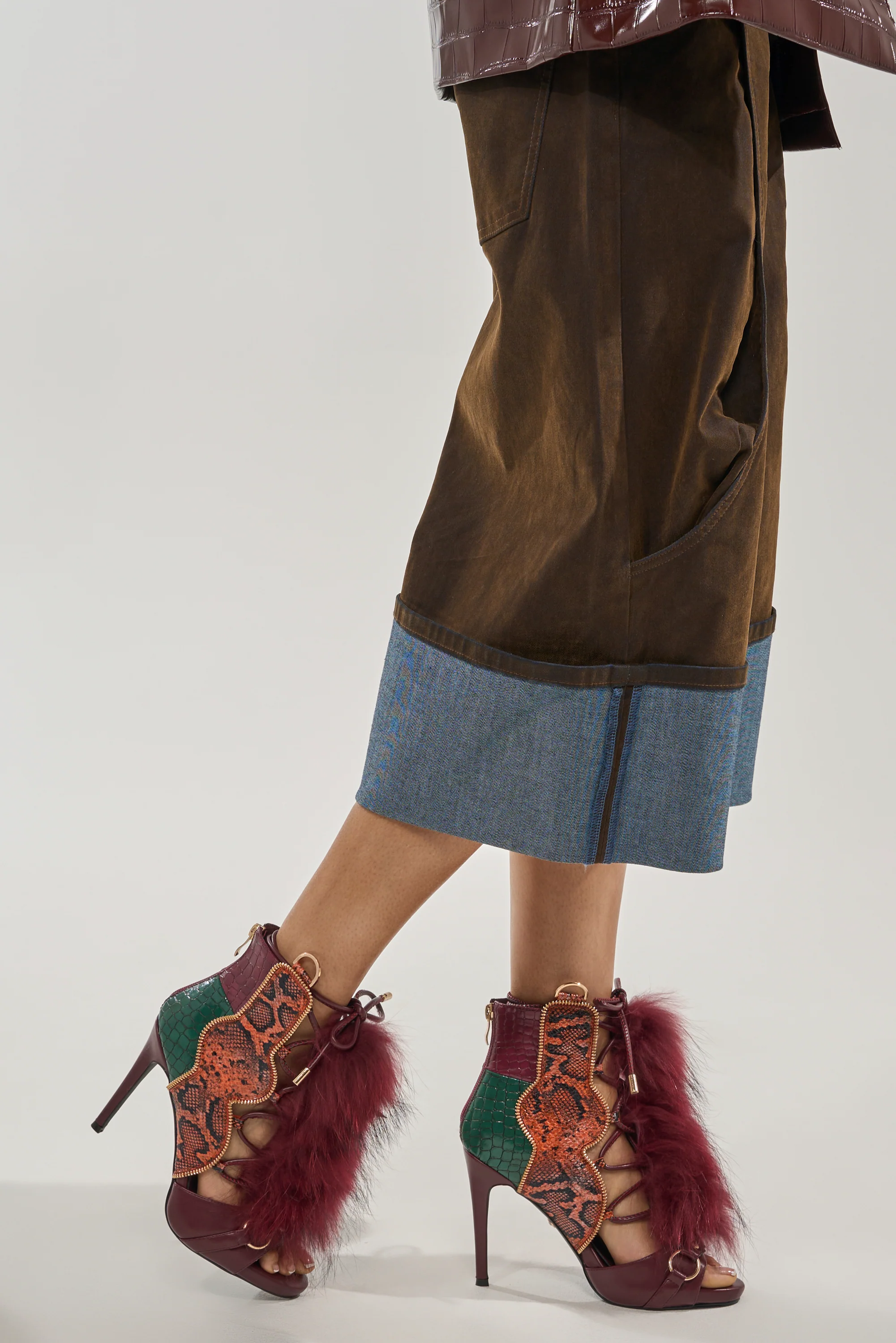 AZALEA WANG SHAINY SNAKE BURGUNDY MULTI - Image 2