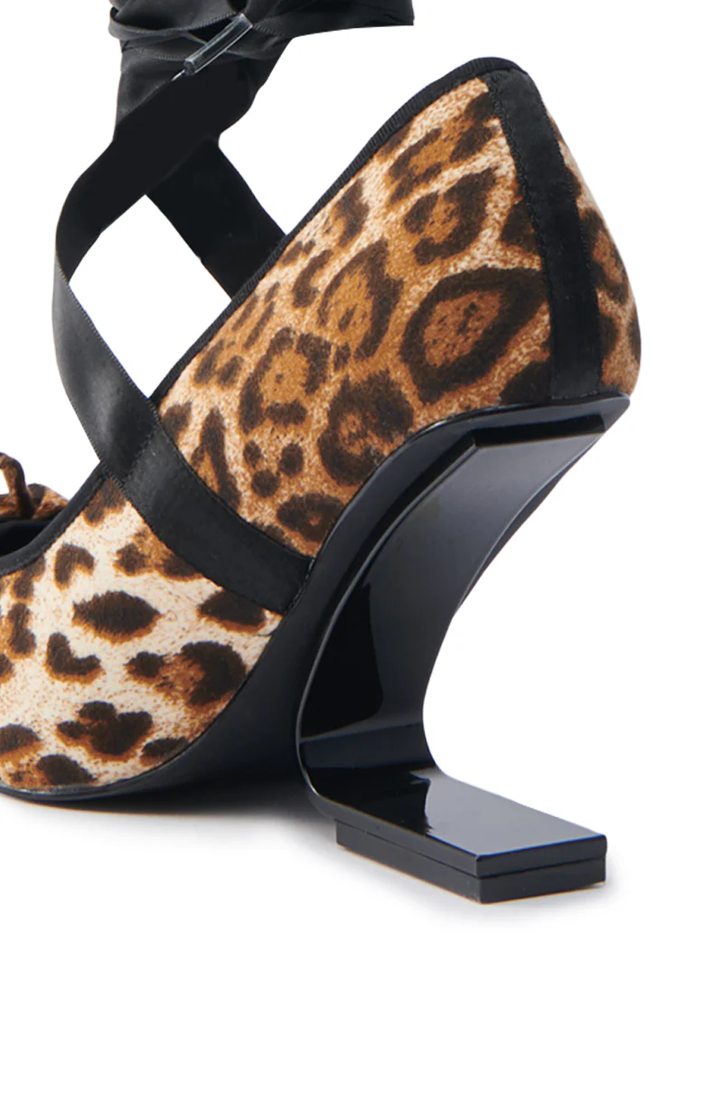 AZALEA WANG SOLANA LEOPARD WEDGE PUMP - Image 6