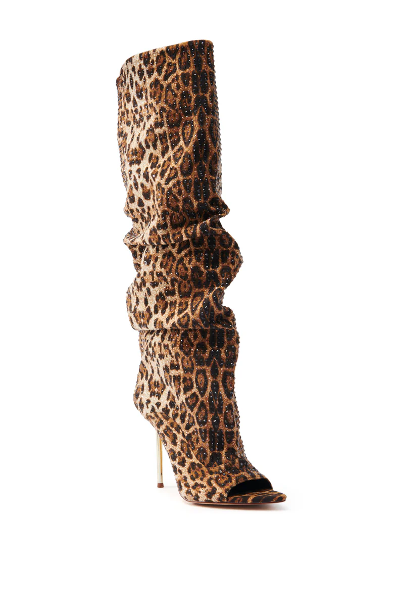 AZALEA WANG SPHYNX LEOPARD OPEN TOE BOOT - Image 9