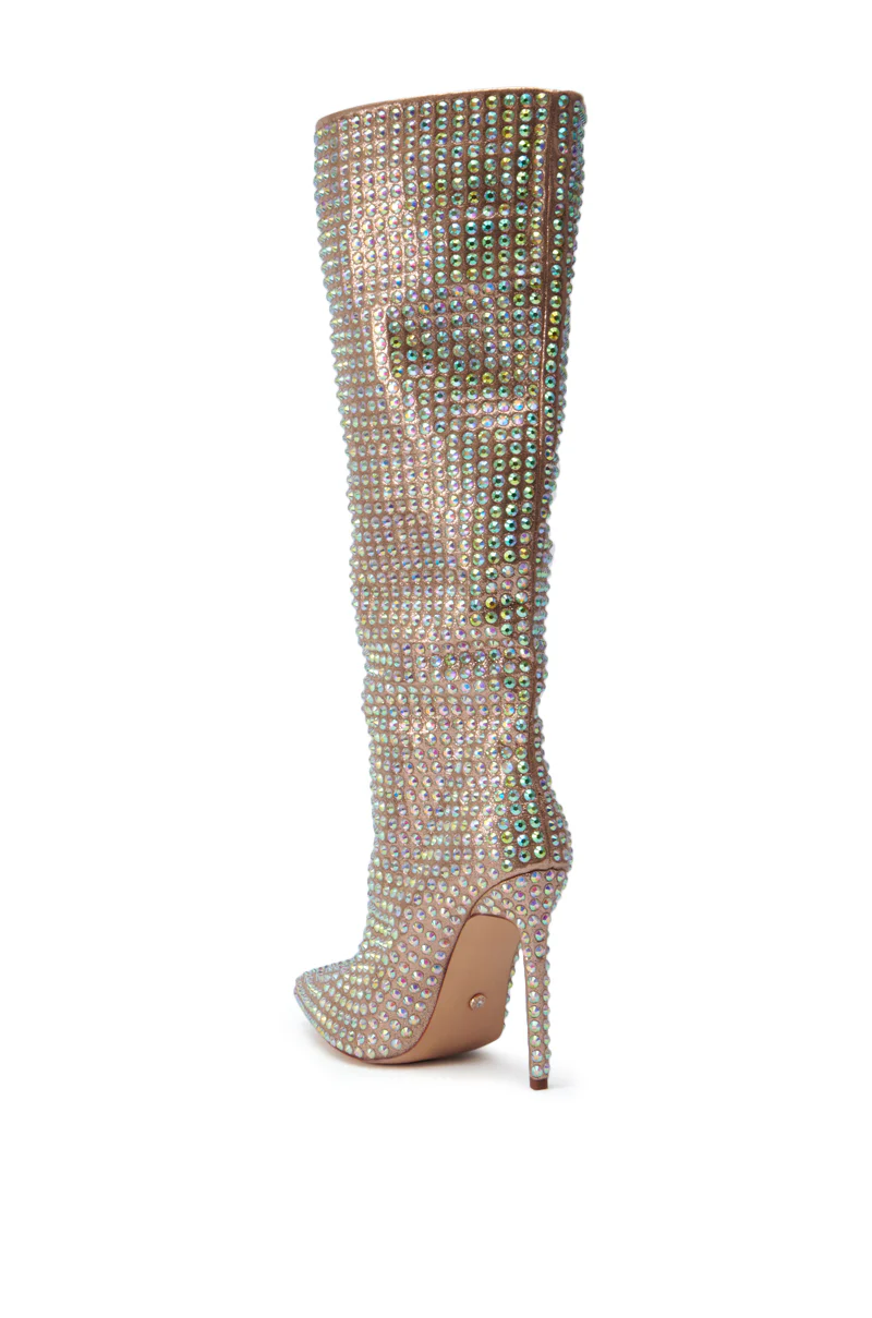 AZALEA WANG STARLEY GOLD RHINESTONE BOOT - Image 7