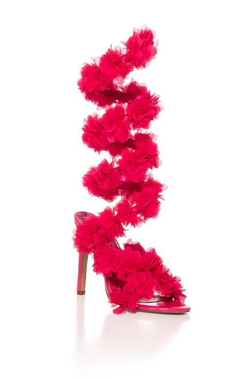 AZALEA WANG THEODOSIA PINK STILETTO SANDAL - Image 5