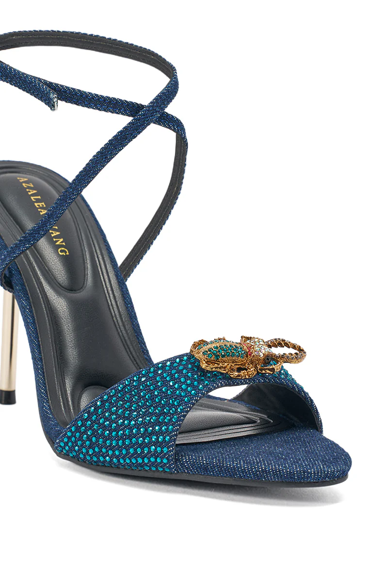 AZALEA WANG TREETOK DENIM RHINESTONE STILETTO SANDAL - Image 6
