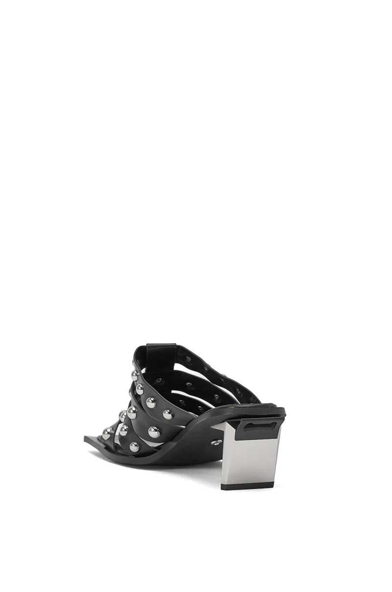 AZALEA WANG VANDAL BLACK NOVELTY HEEL SANDAL - Image 7