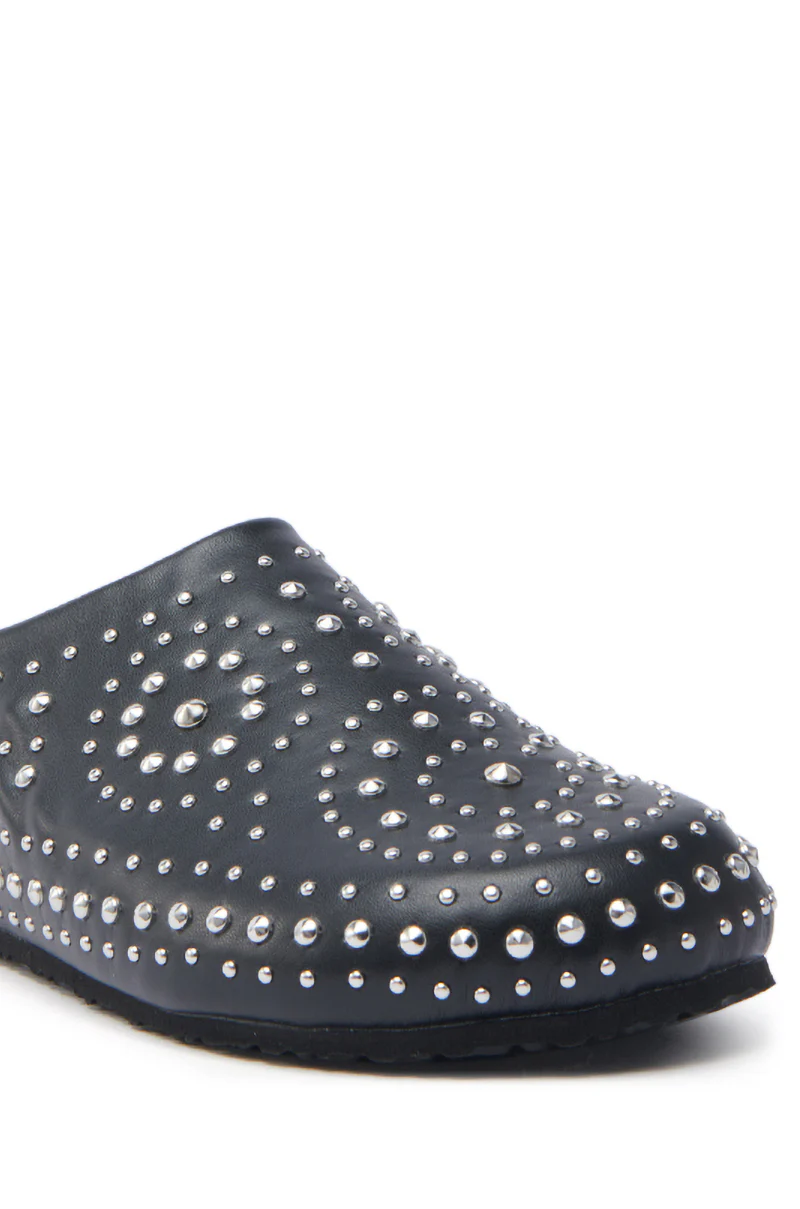 AZALEA WANG WEBSTON BLACK STUDDED MULE - Image 6