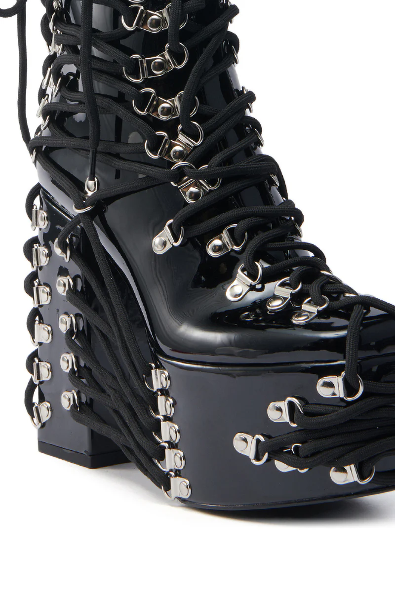 AZALEA WANG XENON BLACK CHUNKY BOOTIE - Image 6
