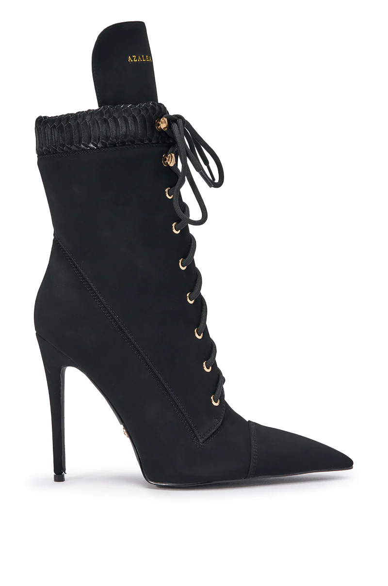 AZALEA WANG XIOMARAN BLACK STILETTO BOOTIE - Image 4