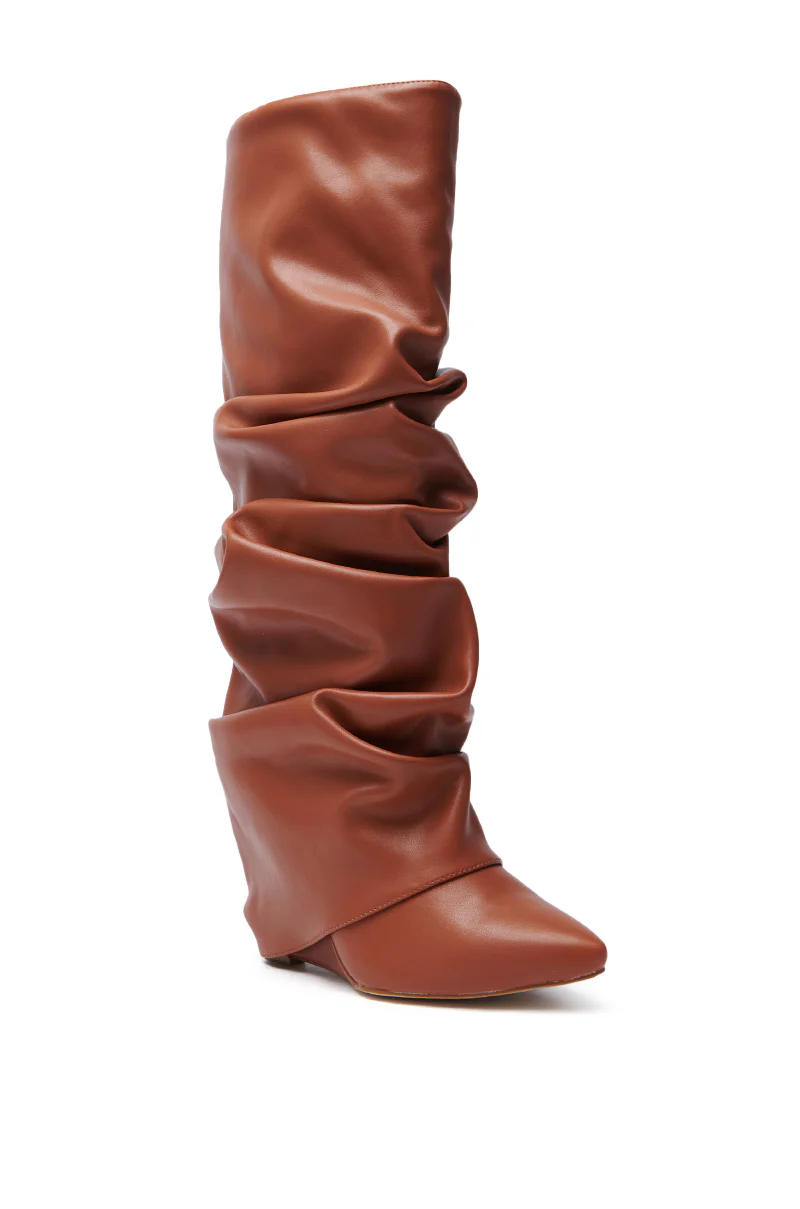 AZALEA WANG ZUMMA TAN WEDGE BOOT - Image 5