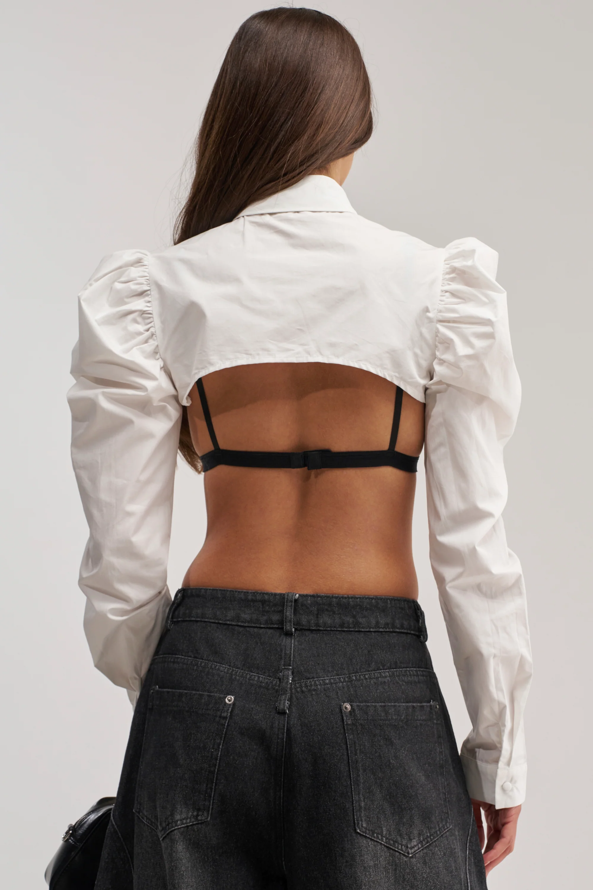 BACK TO BIZ POPLIN BOLERO TOP - Image 6