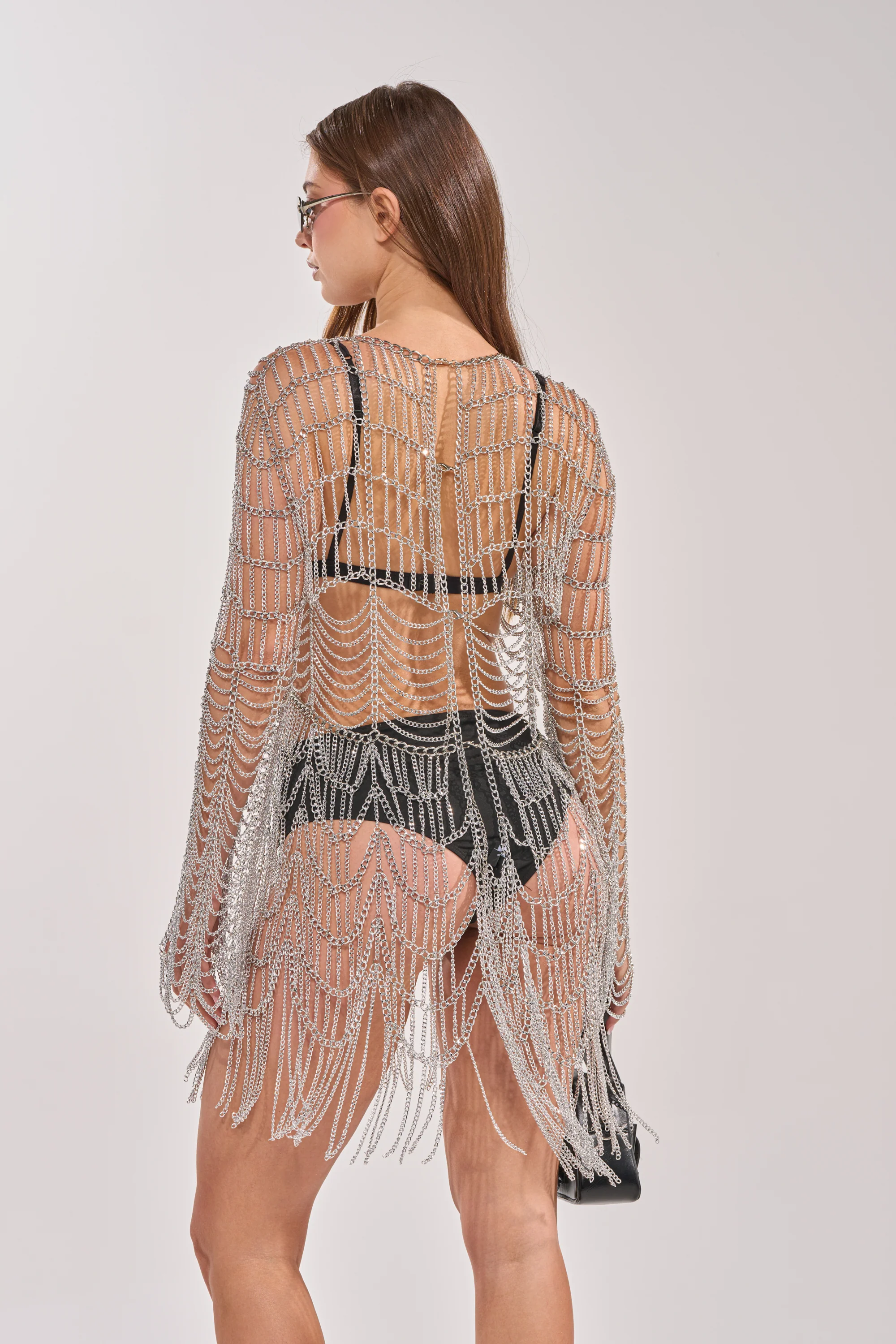 BACKSTAGE PASS METAL BODY CHAIN MINI DRESS - Image 7