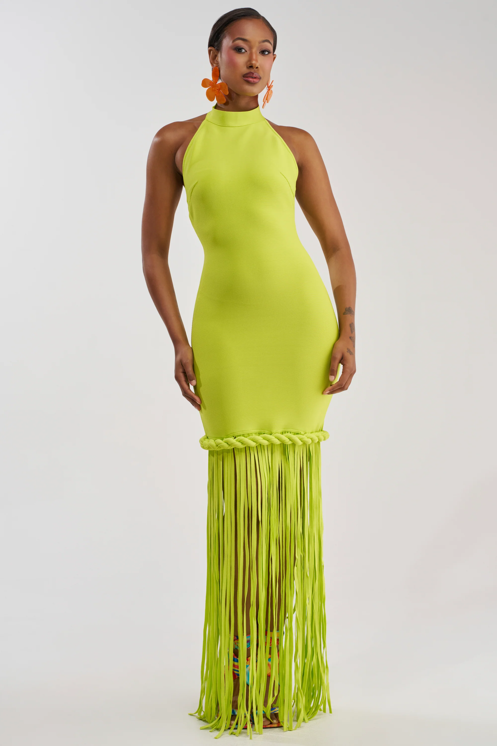 BEACH THEN CLUB MAXI DRESS IN LIME - Image 2