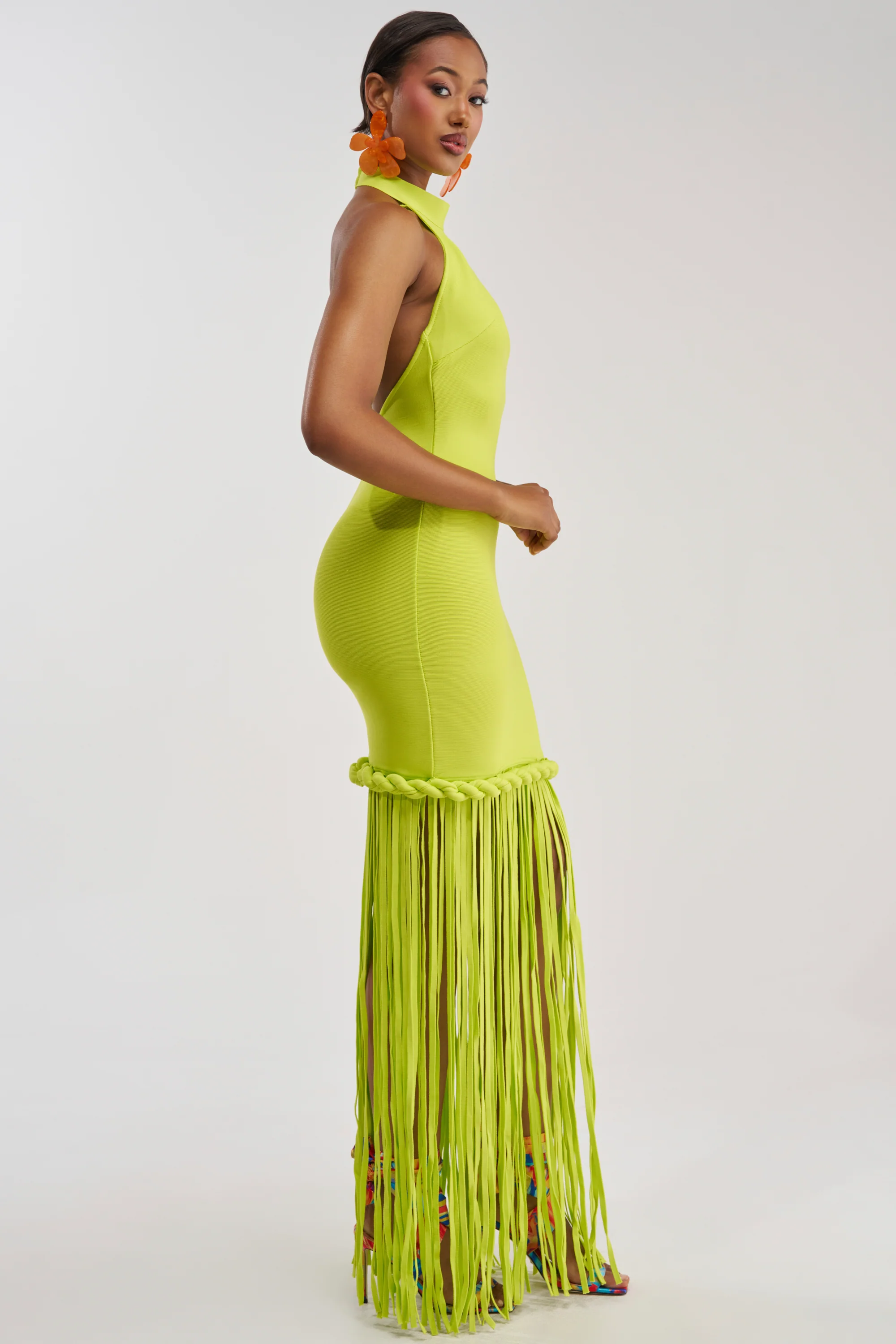 BEACH THEN CLUB MAXI DRESS IN LIME - Image 4