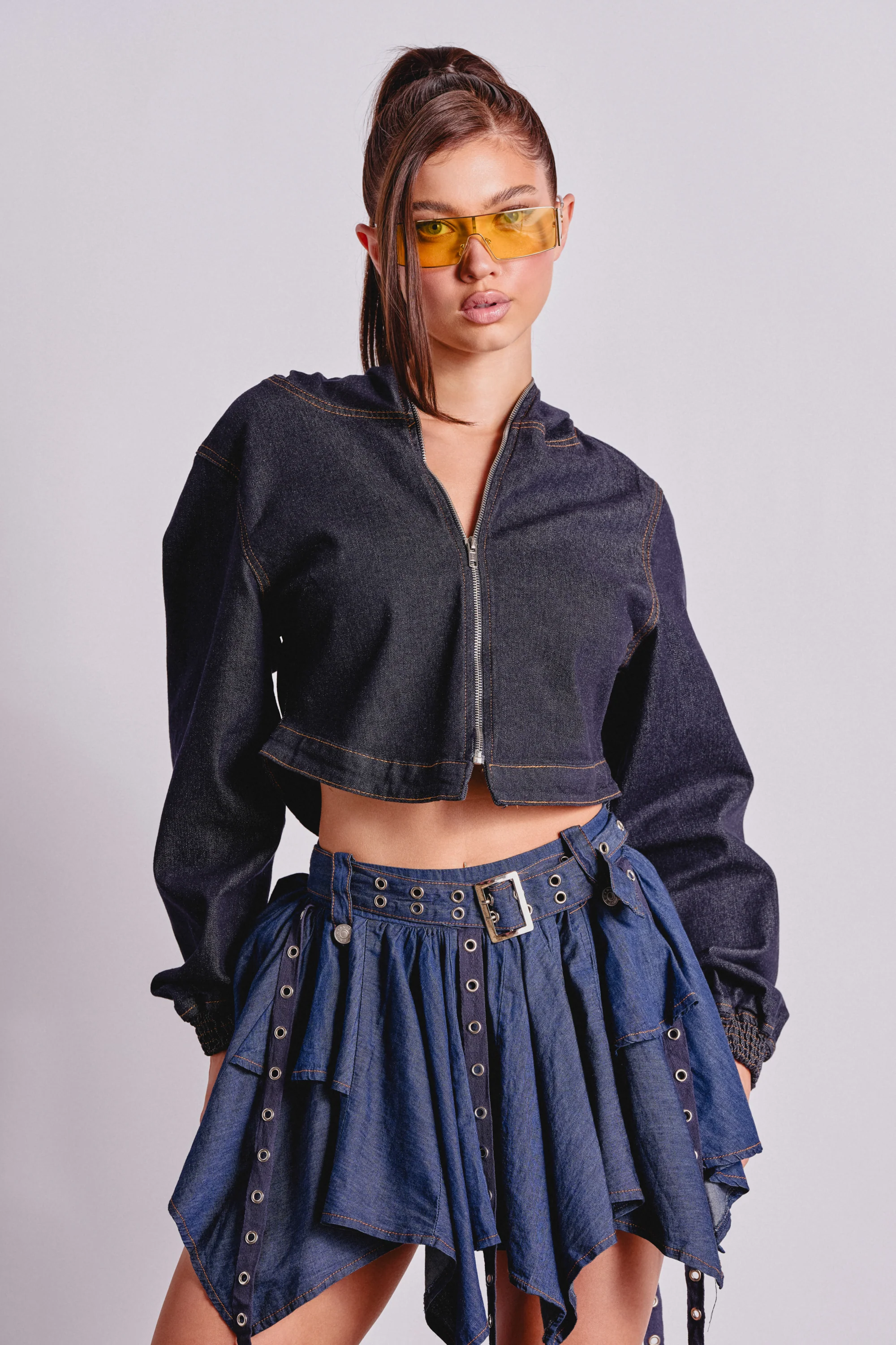 BEAM ME UP HOODED DENIM JACKET - Image 3