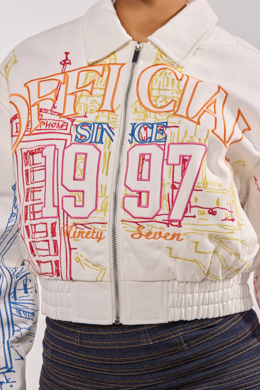 BEEN AROUND THE BLOCK EMBROIDERED BOMBER - Image 10