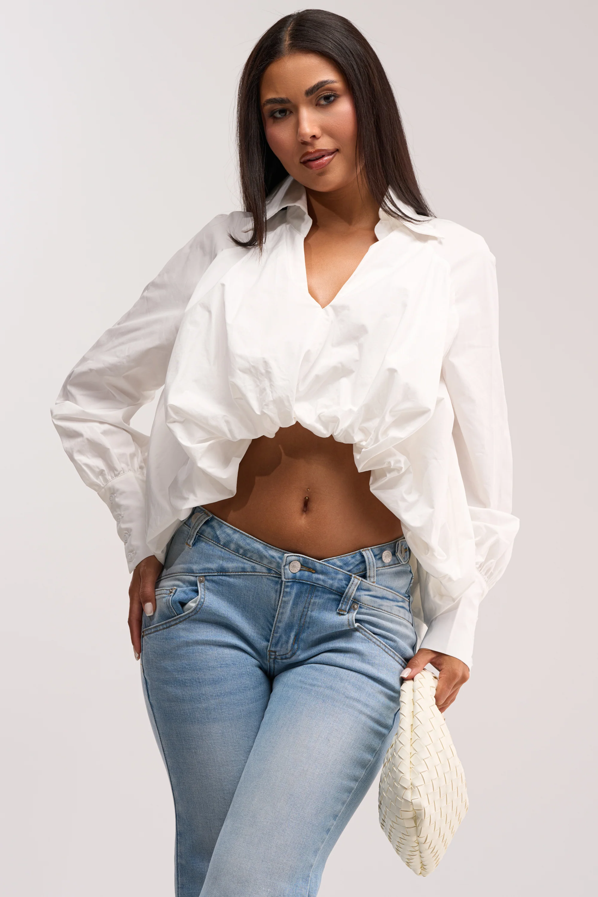 BEST BEHAVIOR HIGH LOW POPLIN TOP - Image 2