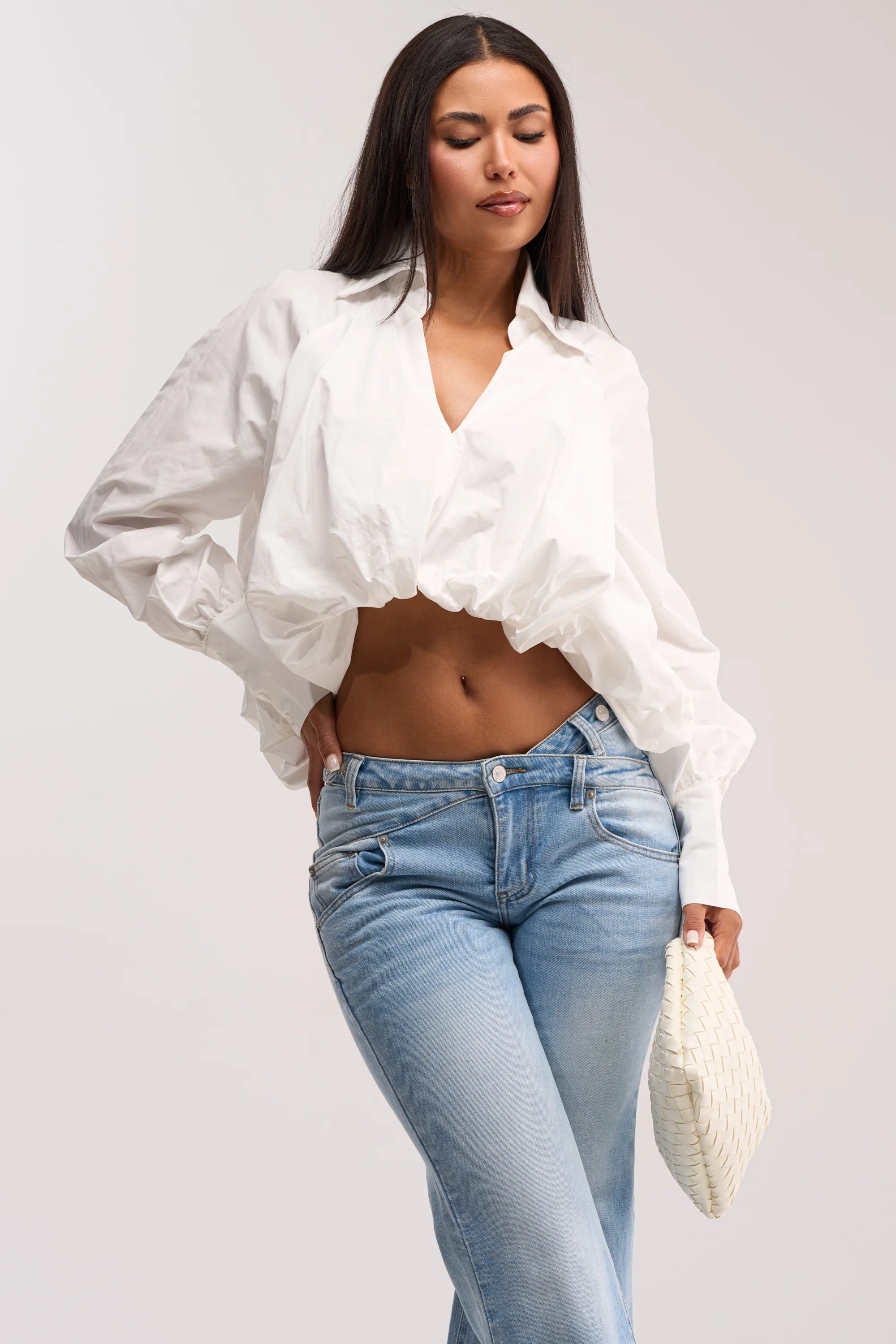 BEST BEHAVIOR HIGH LOW POPLIN TOP - Image 3