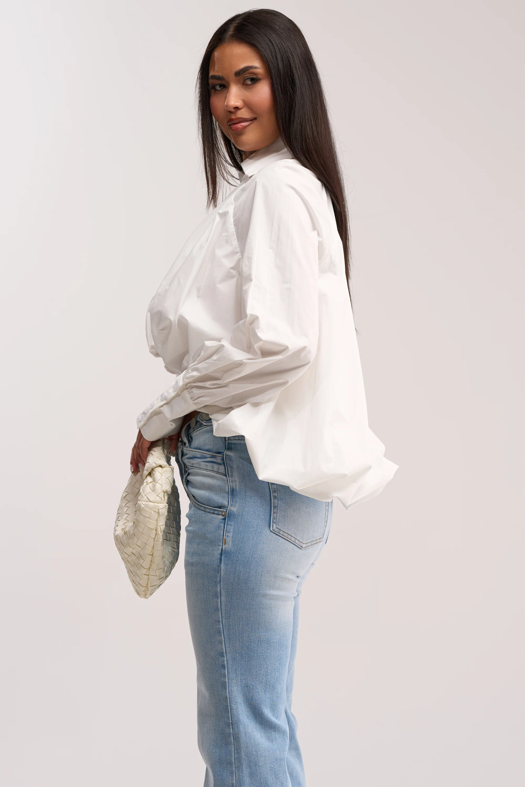 BEST BEHAVIOR HIGH LOW POPLIN TOP - Image 4