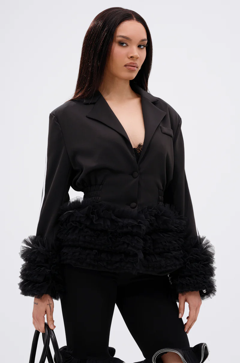 BIG HIT TULLE TRIM BLAZER - Image 3