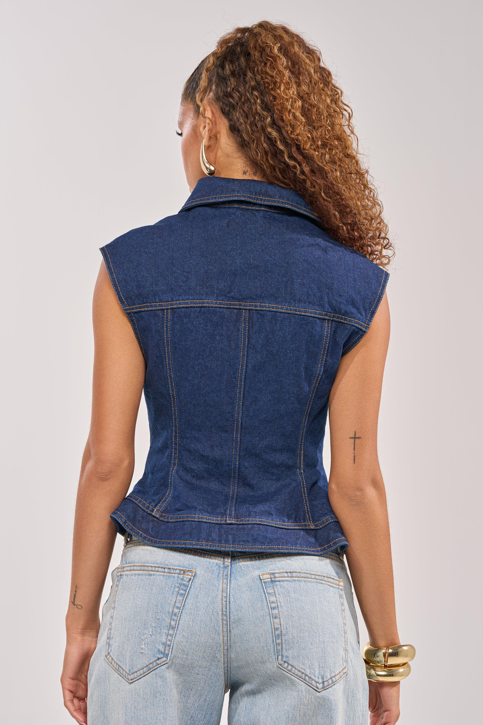 BIRDIE DENIM VEST - Image 4