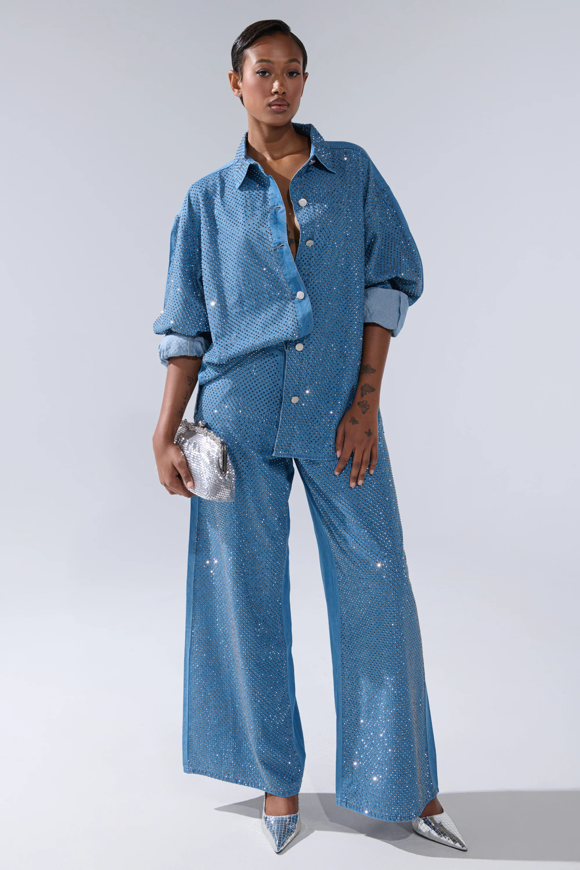 BLING BLING DENIM RELAXED PANT - Image 5