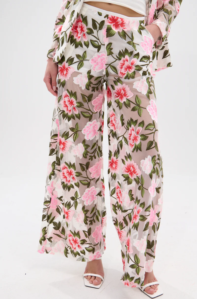 BLOSSOM LACE PALAZZO PANTS - Image 2