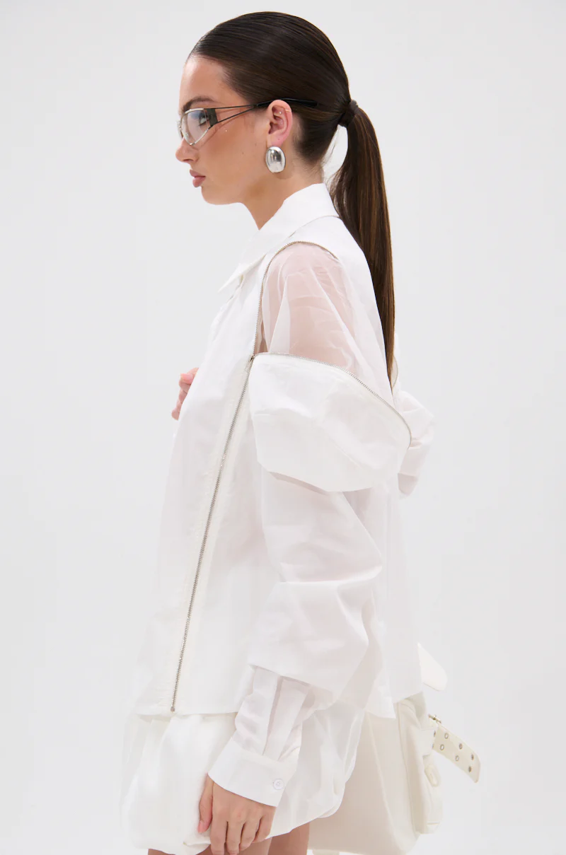 UNZIP ME BLOUSE IN WHITE - Image 4