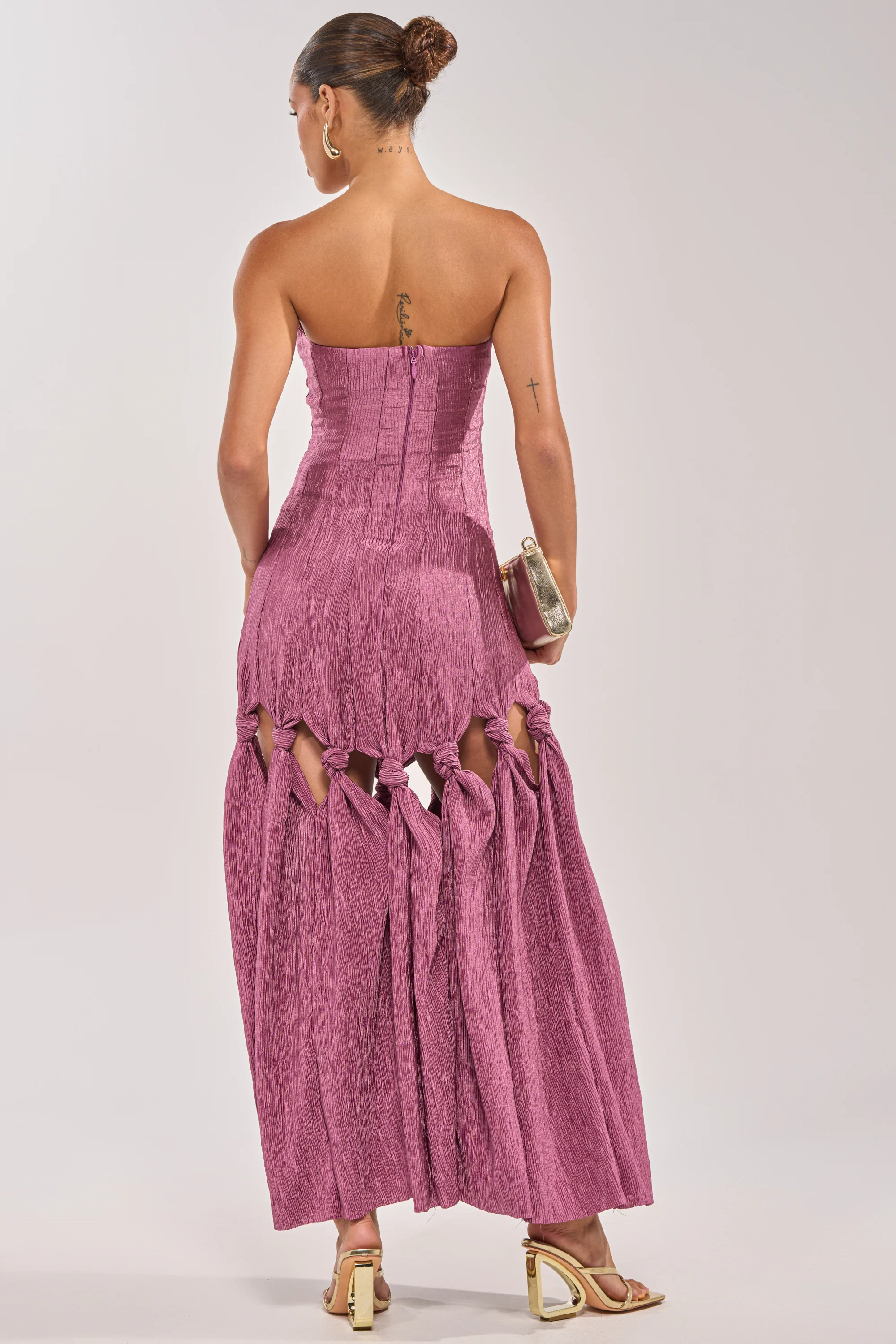 BORN READY KNOTTED STRAPLESS MAXI DRESS - Image 4