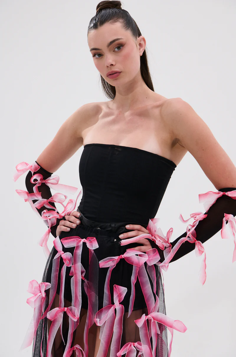 BOW DOWN FINGERLESS GLOVES - Image 4