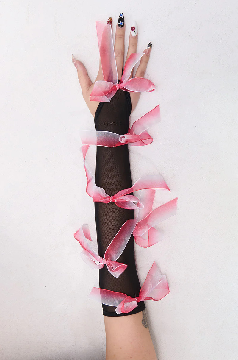 BOW DOWN FINGERLESS GLOVES - Image 5