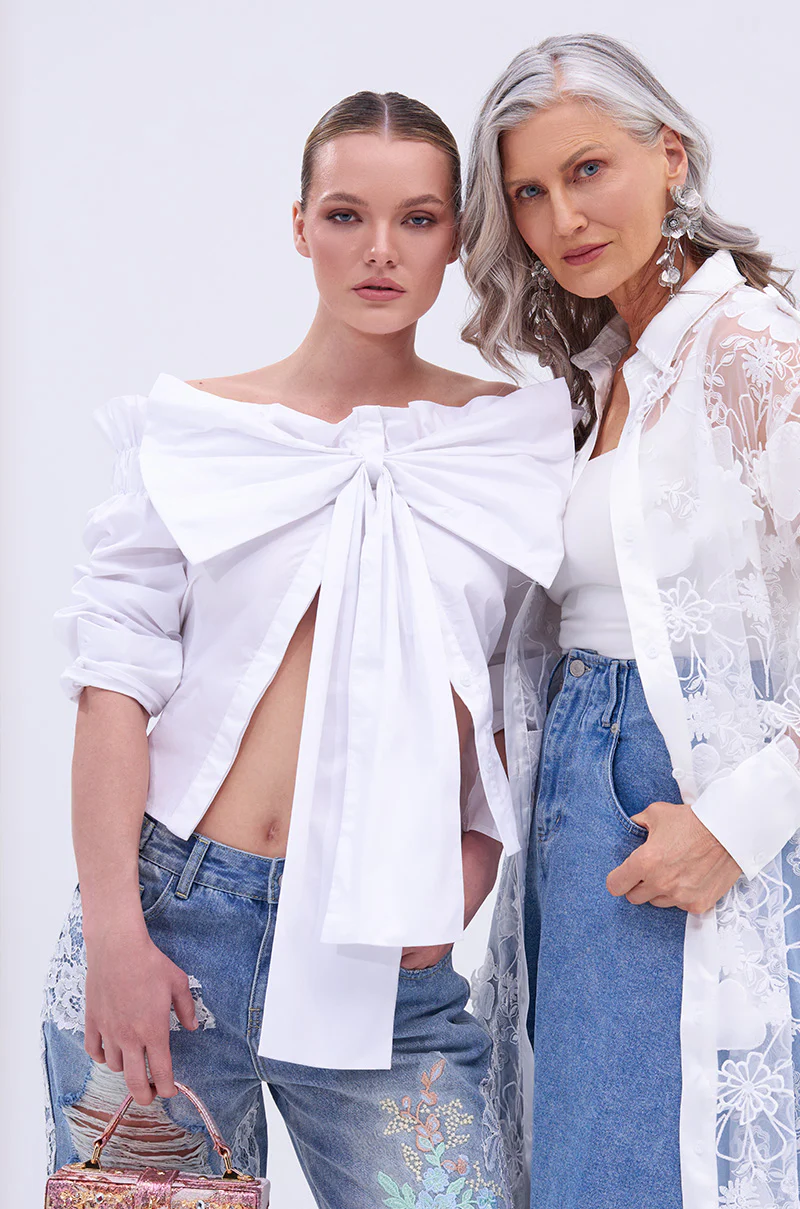 BOWED UP BLOUSE