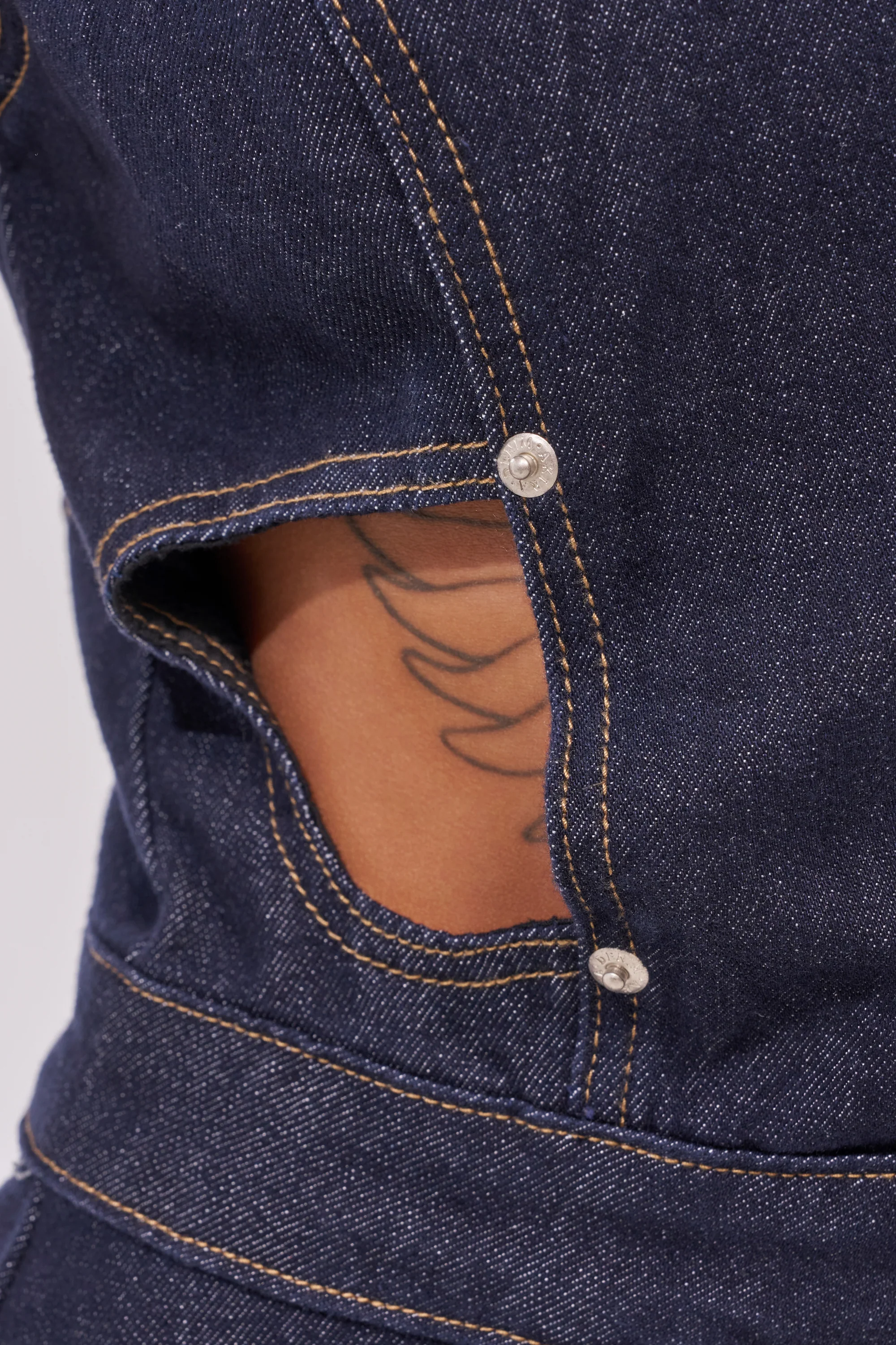 BRING THE ENERGY CUT OUT DENIM JUMPSUIT - Image 5