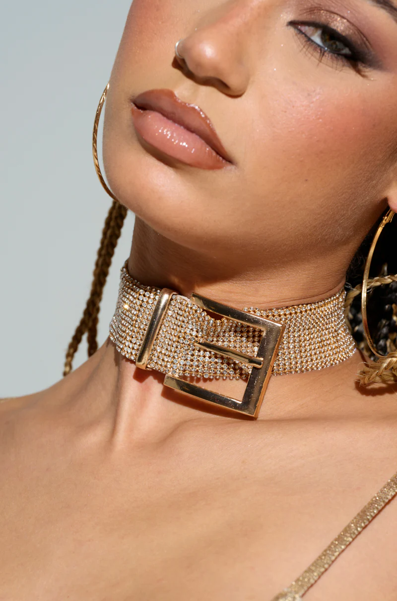 BUCKLE UP BLING CHOKER - Image 2