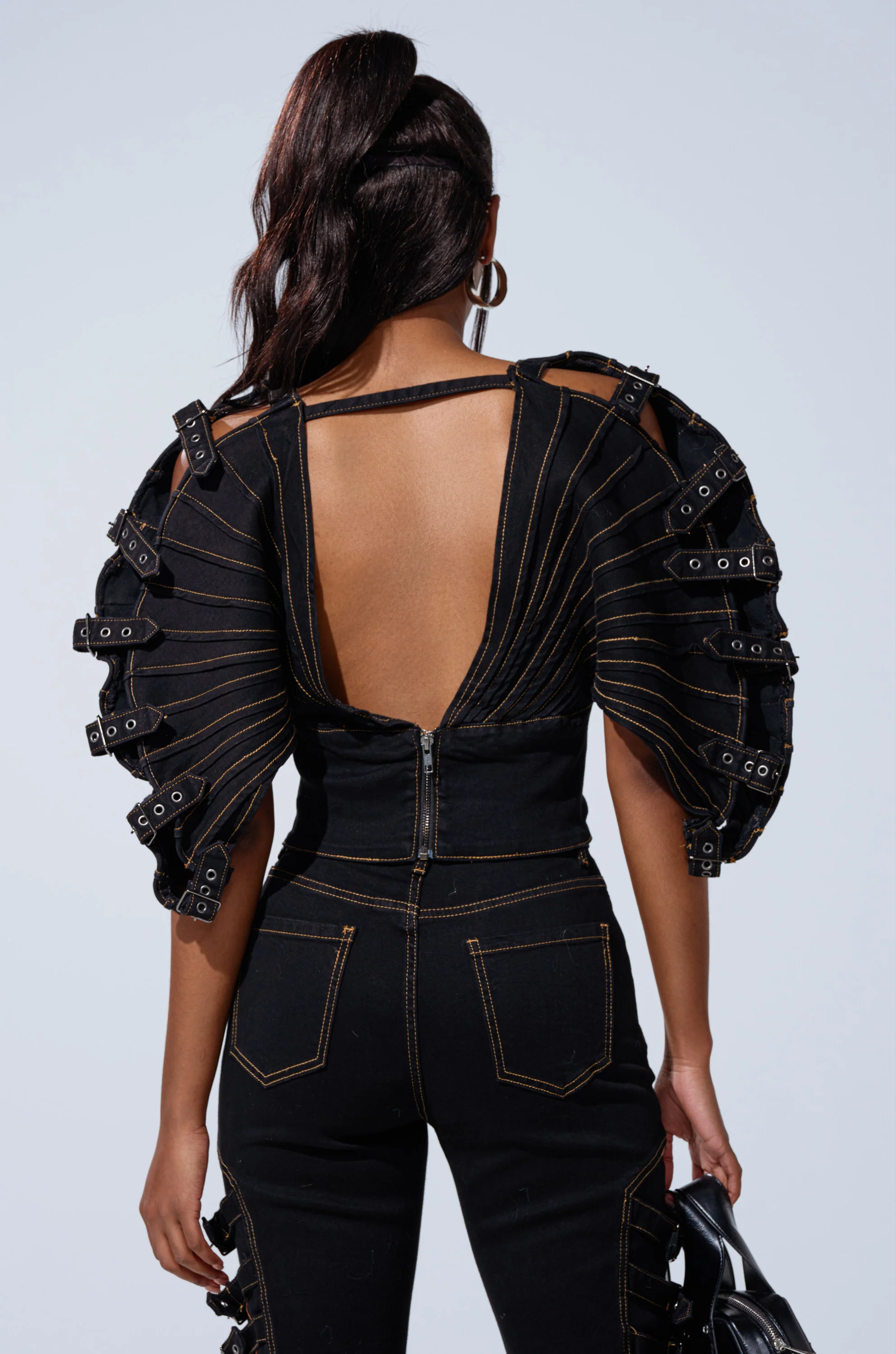 BUCKLE UP DENIM BLOUSE - Image 5