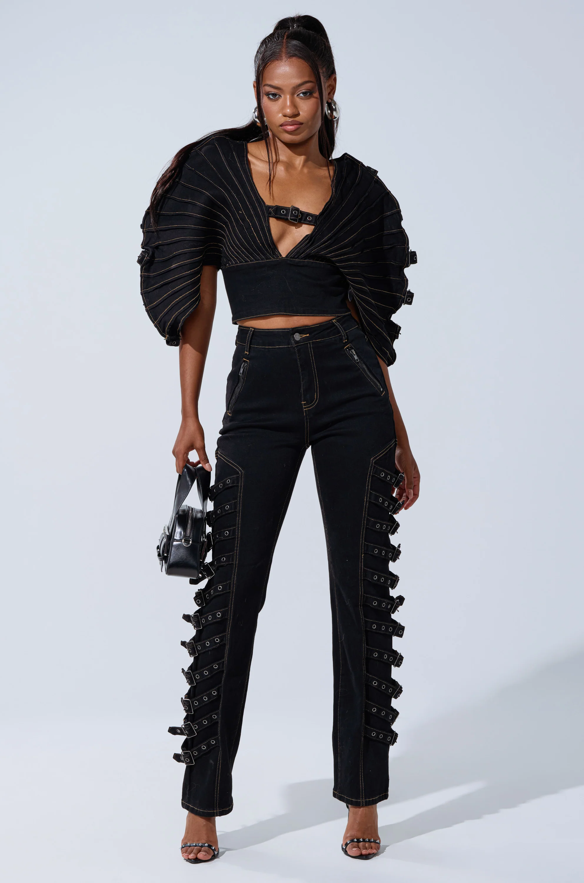 BUCKLE UP DENIM BLOUSE - Image 7