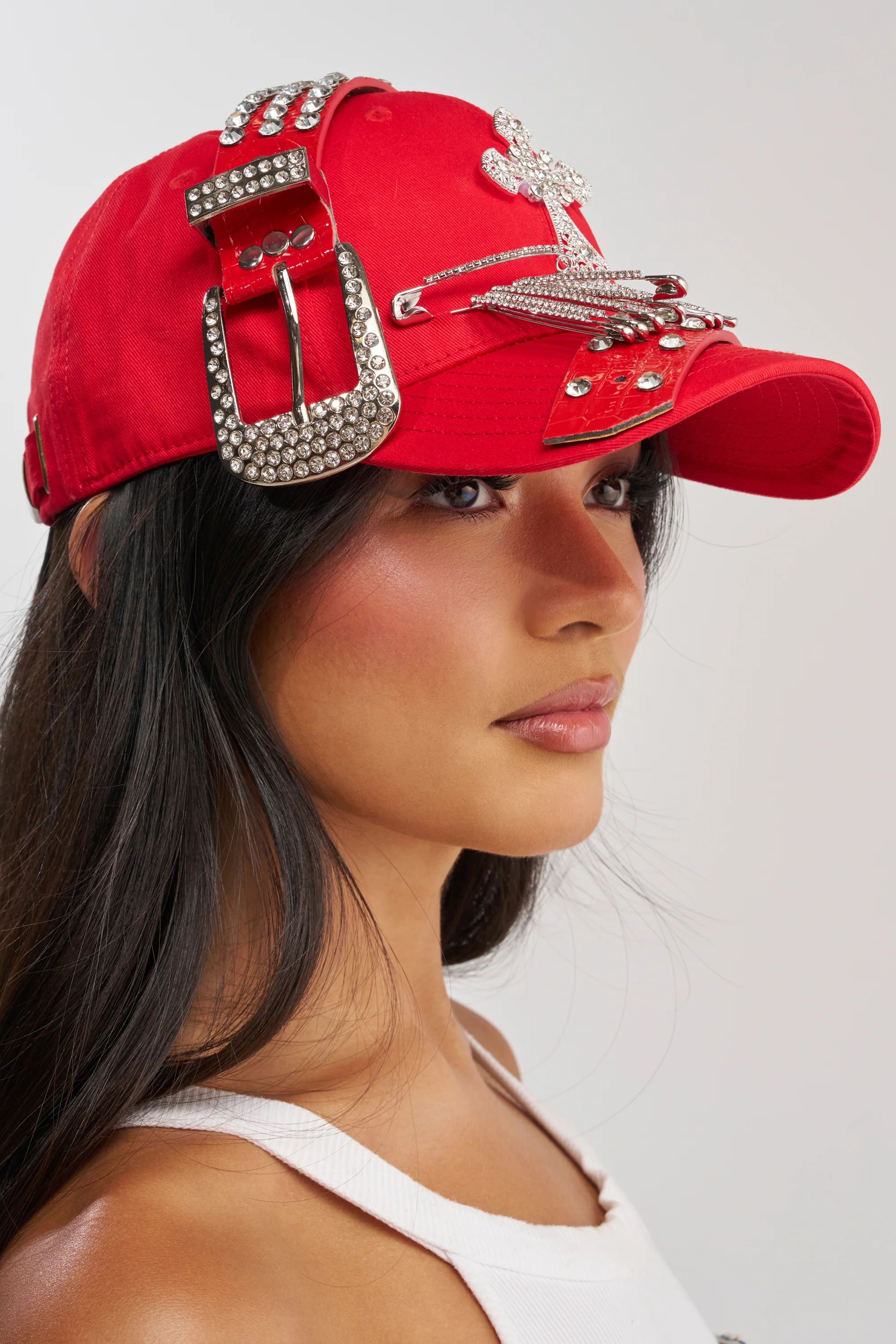 BUCKLE UP EMBELLISHED BASEBALL HAT - Image 2