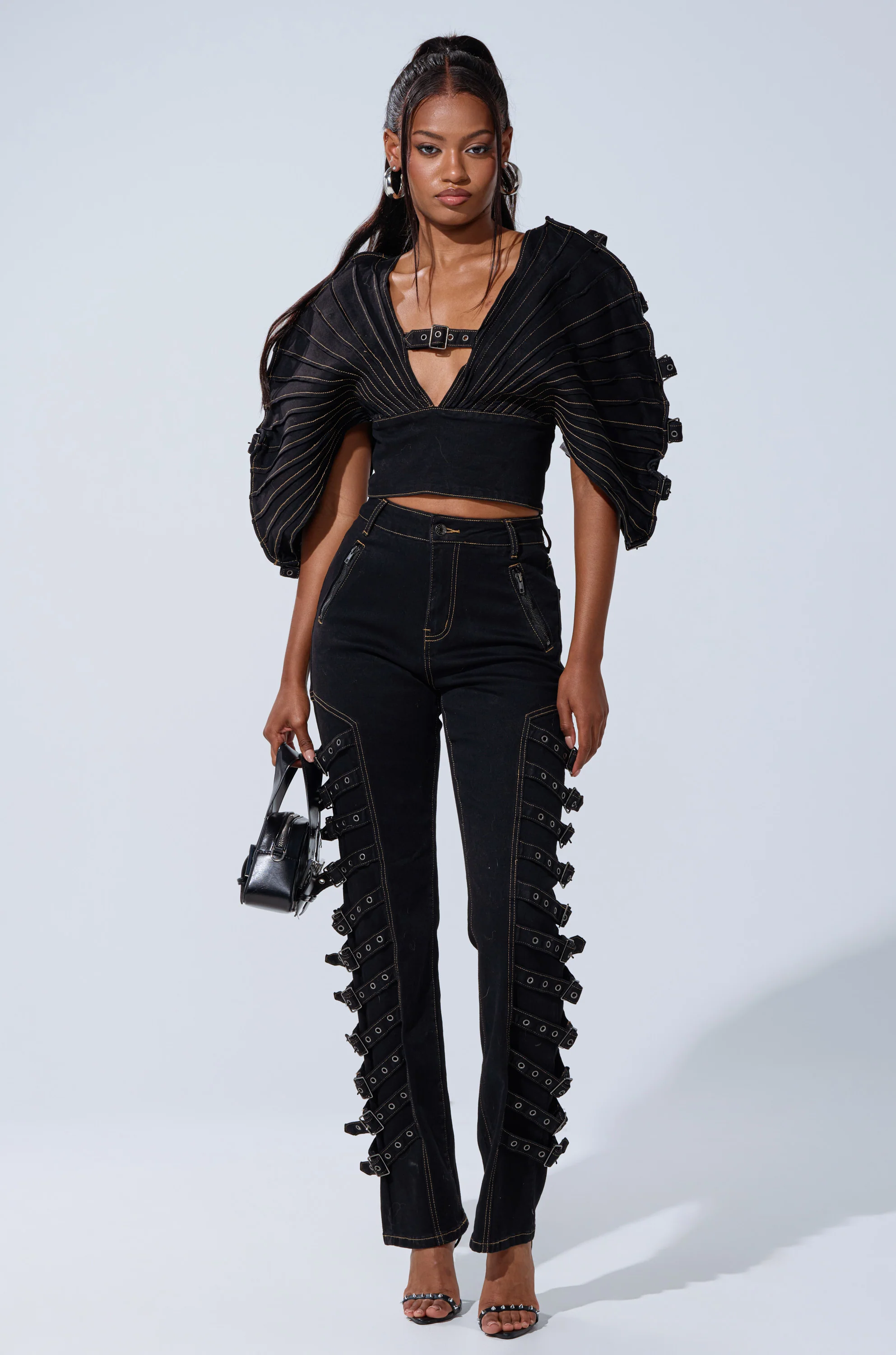 BUCKLE UP SKINNY DENIM PANT - Image 6