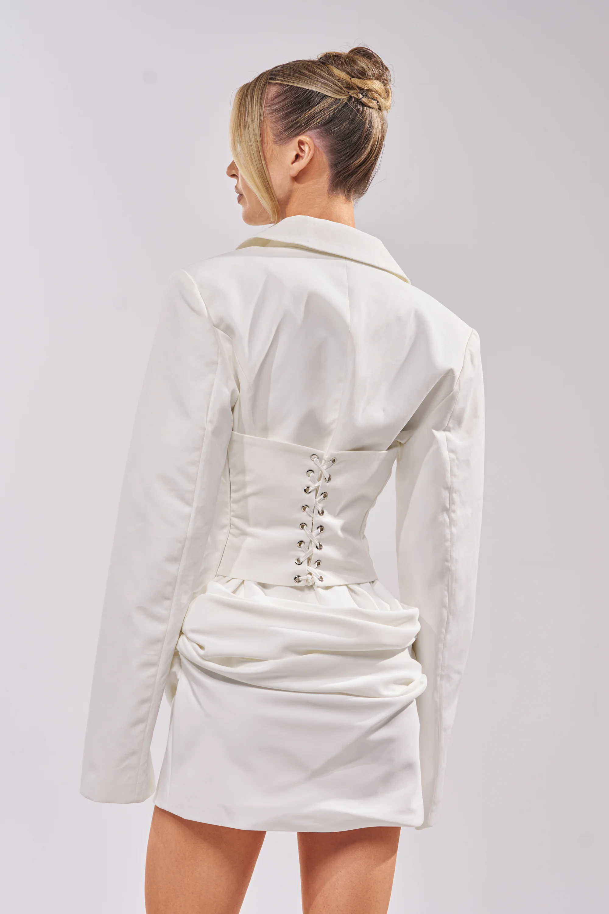 BUSINESS IN THE FRONT CORSET BLAZER MINI DRESS - Image 4