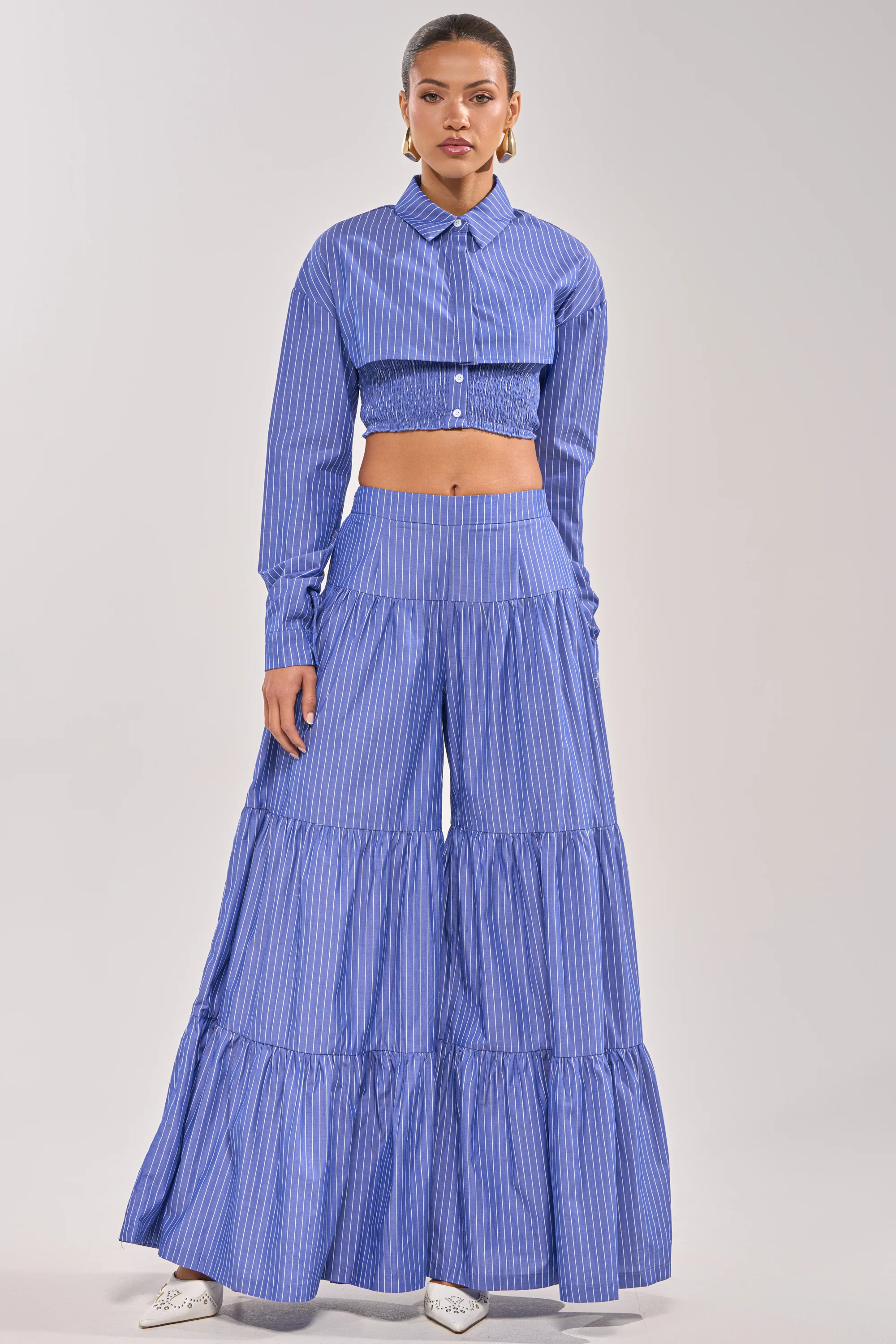 BUSINESS ONLY STRIPE PALAZZO PANT - Image 5
