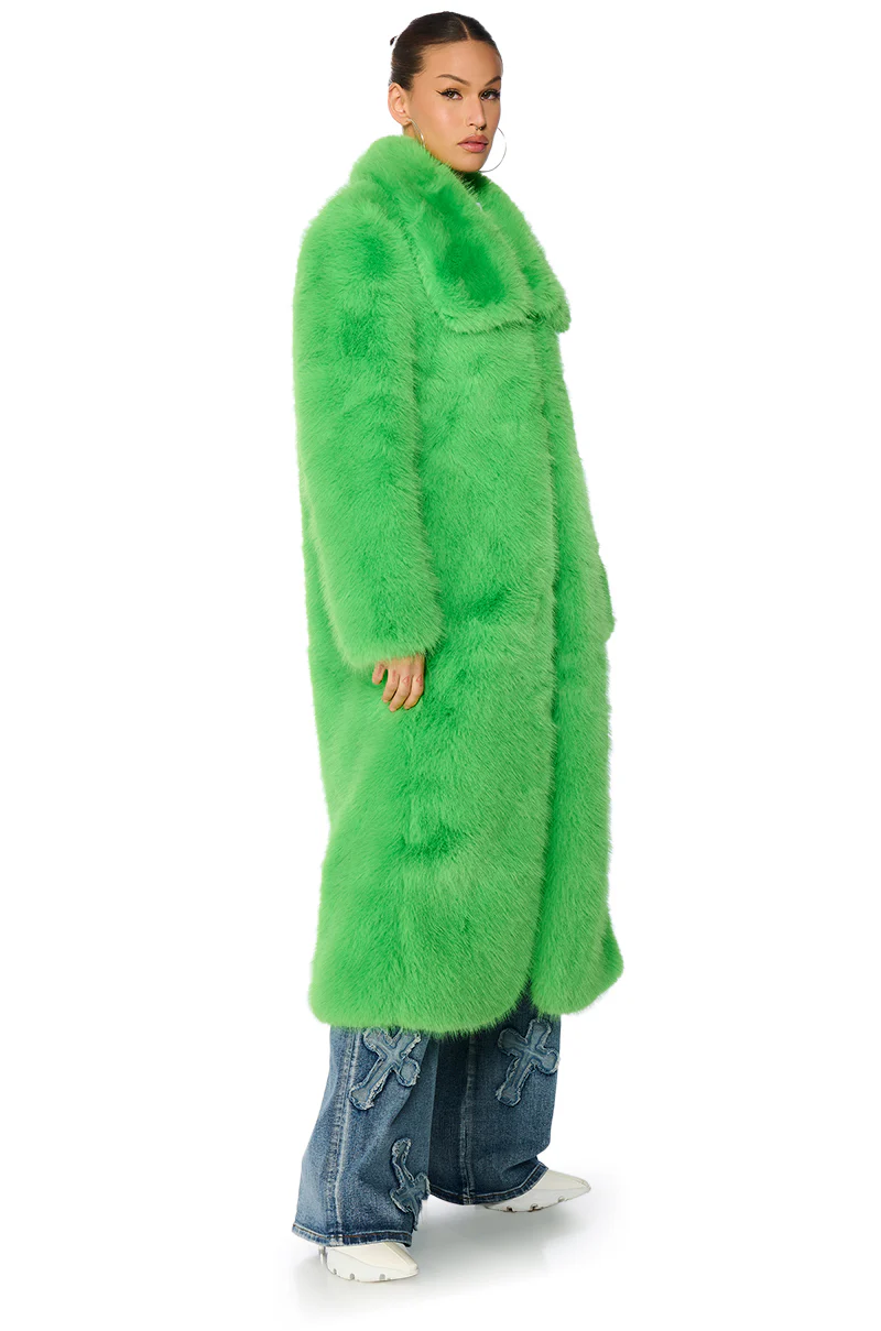 CADENCE FAUX FUR LONG JACKET - Image 4