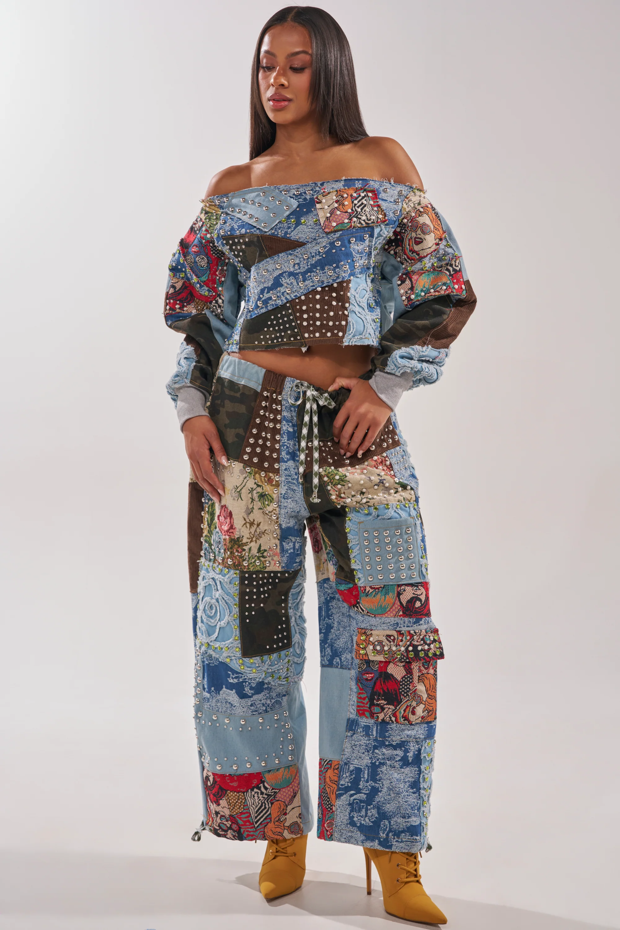CALL EM CRAZY PATCHWORK JOGGER - Image 8