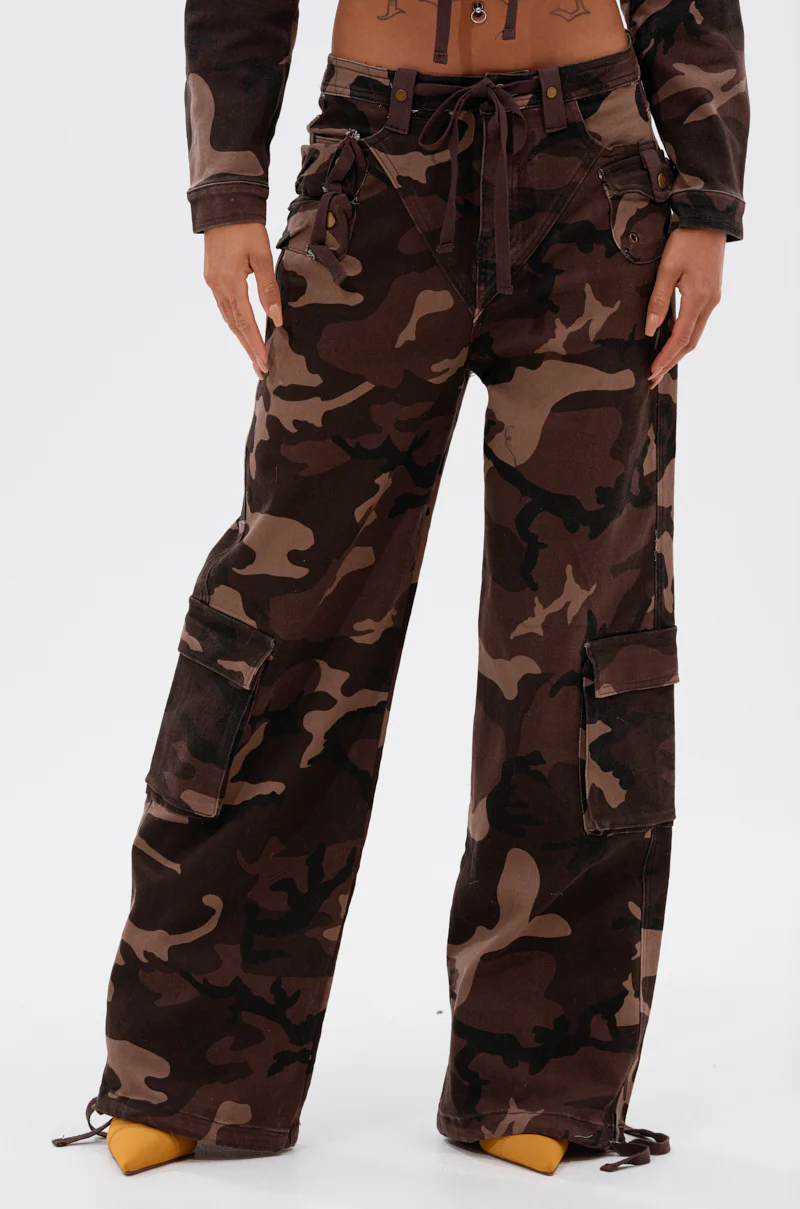 CANT SEE ME BROWN CAMP CARGO JOGGER - Image 3
