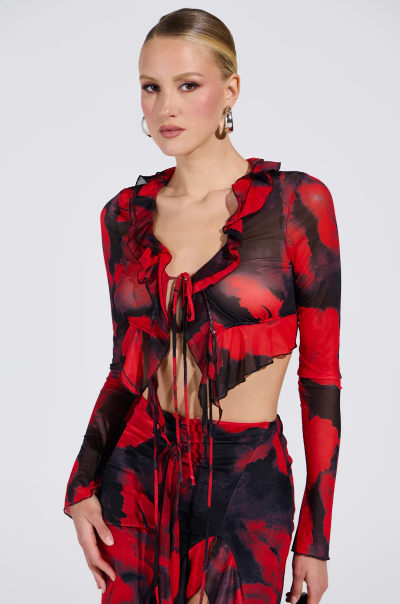 CAROLINA LONG SLEEVE MESH TOP - Image 2
