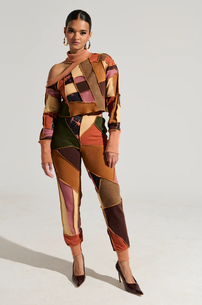 CATCH FEELINGS PATCHWORK JOGGER - Image 6