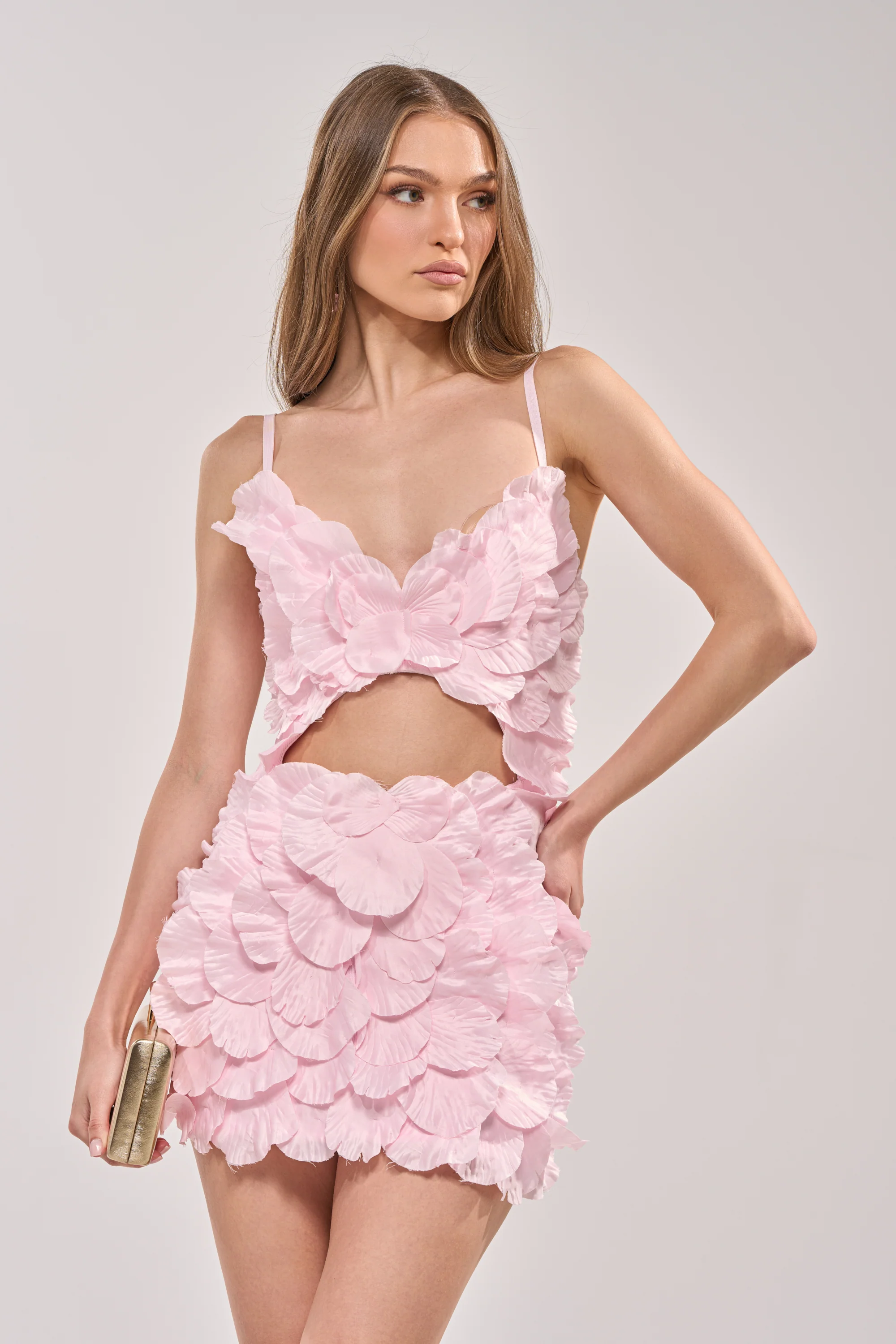 CAUGHT YOUR ATTENTION FLORAL APPLIQUE MINI DRESS - Image 5